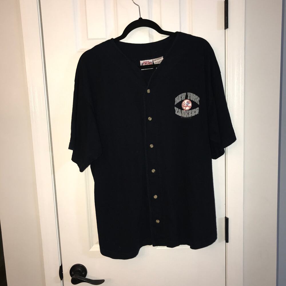 Vintage NFL Active New York Yankees Mens Baseball Style Shirt Sz XL 90s Rare